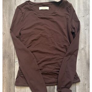 Coldwater Creek Rich Brown Long Sleeve Tee